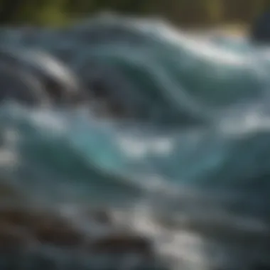 Tranquility in Motion Abstract art of flowing water with soothing colors