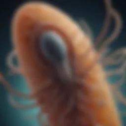 Detailed illustration of protozoan parasites