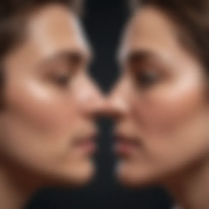 A visual metaphor depicting the complexities of love
