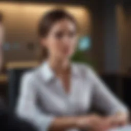 Person in a business meeting