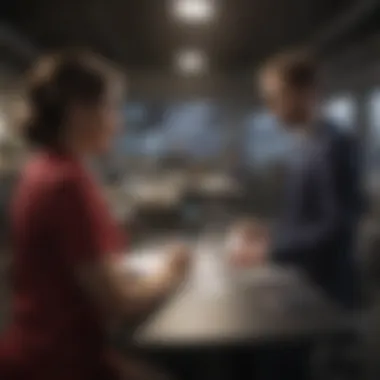 Person setting boundaries at work