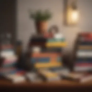Diverse Self-Help Book Collection A collection of diverse self-help books arranged aesthetically on a table.