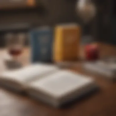 Engaging with Self-Help Literature An open self-help book with highlighted passages and a notebook beside it.