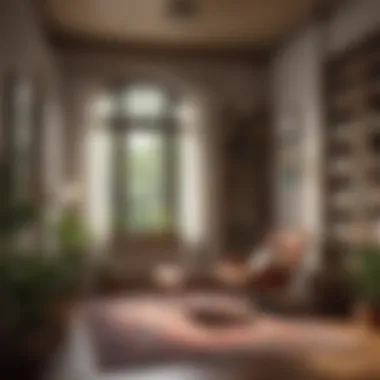 Serene Reading Nook A serene reading nook filled with self-help literature and calming decor.