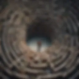 Abstract visualization of a labyrinth representing personal growth and self-discovery