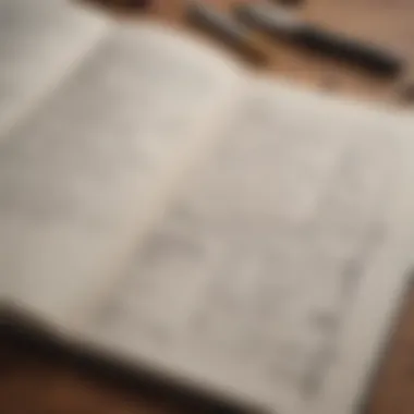 Creative bullet journal layout featuring art and mindfulness elements