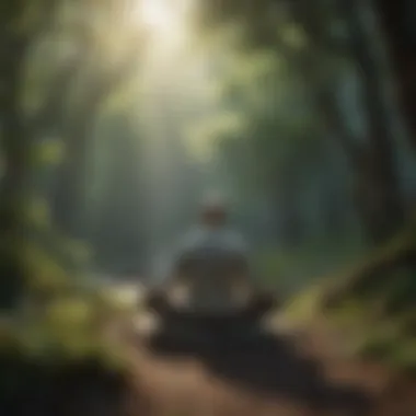 Mindfulness Meditation in Serene Nature Person Meditating in Nature