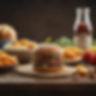 Wholesome Foods for Mental Well-Being Healthy lifestyle choices displayed through wholesome foods