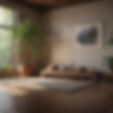 Calming Meditation Area for Emotional Regulation Meditative space with calming elements