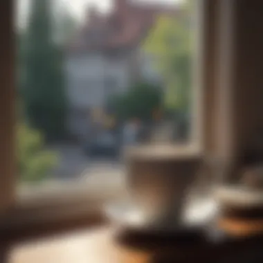 Coffee Cup on a Cozy Window Sill