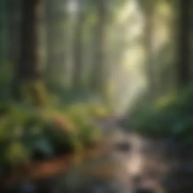 Nature's Soothing Palette Nature-themed coloring illustration