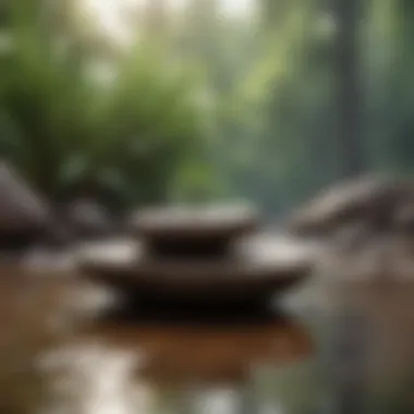 A tranquil scene representing mindfulness practice