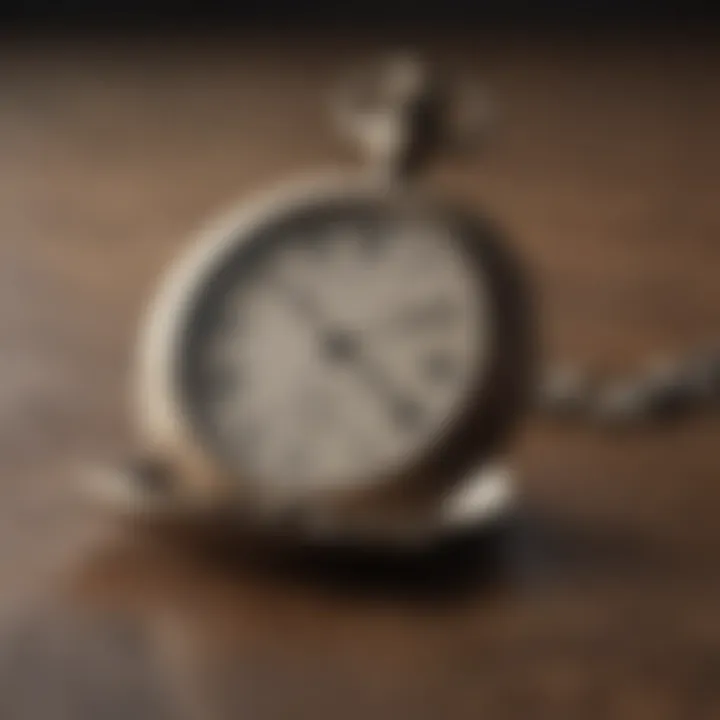 Vintage pocket watch as a symbolic gesture