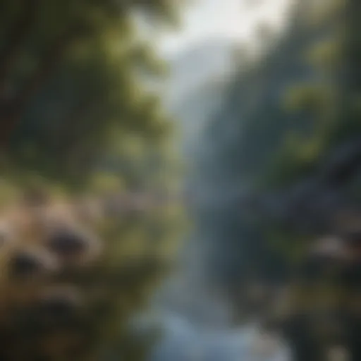 A serene landscape promoting relaxation