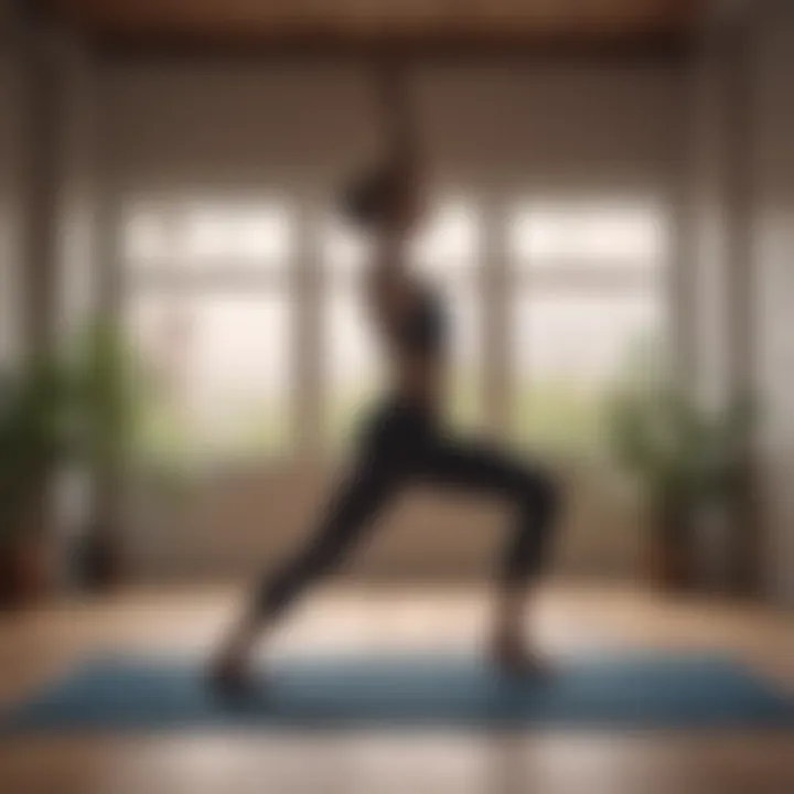 Yoga session enhancing mental peace