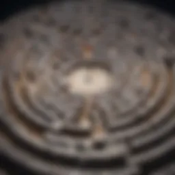 Abstract concept art of a labyrinth symbolizing coping strategies
