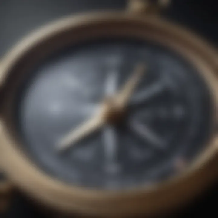 A compass symbolizing direction and guidance towards goals