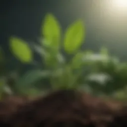 Flourishing green plant symbolizing growth and vitality