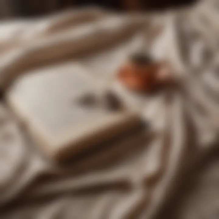 A cozy blanket enveloping a book of poetry with a bookmark peeking out