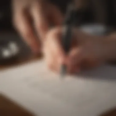 An elegant pen gracefully scripting heartfelt words on paper
