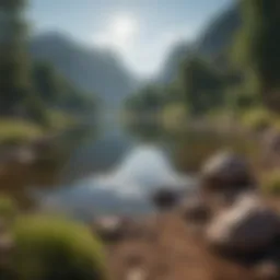 Visual representation of a serene landscape symbolizing tranquility and positivity