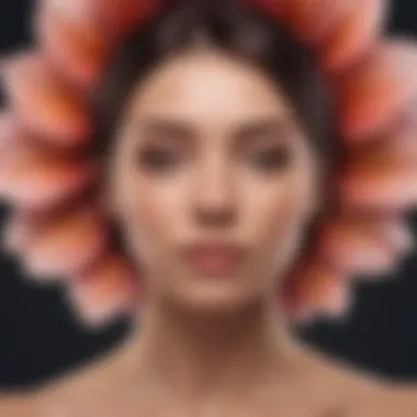 Blooming Self-Compassion Artistic representation of self-love as a blossoming flower