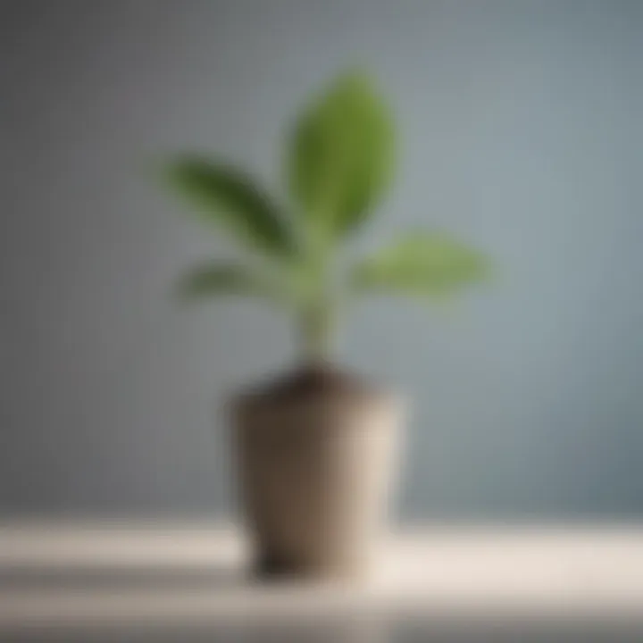 Growing plant as a metaphor for building self-esteem