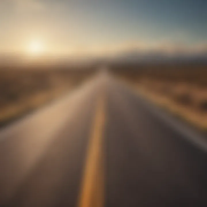 An open road leading into the horizon, symbolizing opportunities ahead.