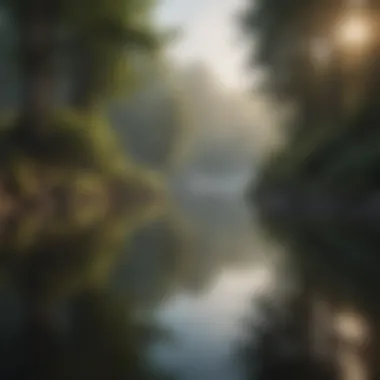 Tranquility and Reflection A serene landscape embodying tranquility and reflection