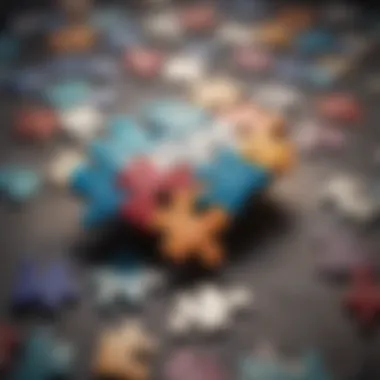 Abstract representation of emotional connections through a puzzle with pieces fitting perfectly together