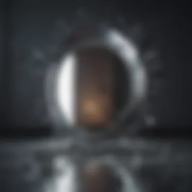 Fragments of Existence Broken mirror reflecting shattered pieces symbolizing inner turmoil