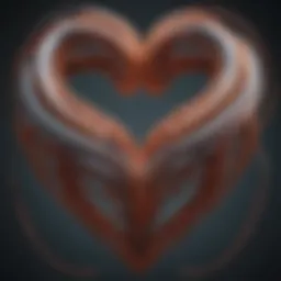 An abstract representation of the various forms of love intertwined.
