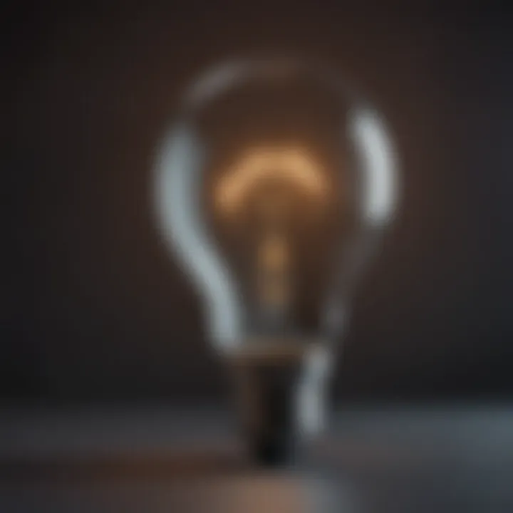 Illustration of a light bulb representing new ideas and innovation