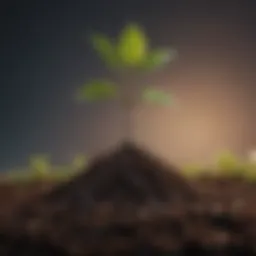 Illustration of a tree growing from a seedling