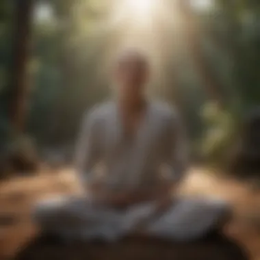 Meditative Serenity Person meditating with a serene expression
