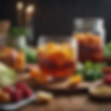 Fermented Foods for Gut Resilience Colorful array of fermented foods promoting gut health