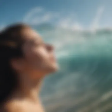 Ebb and Flow of Self-Perception A calm ocean wave reflecting the ebb and flow of self-perception