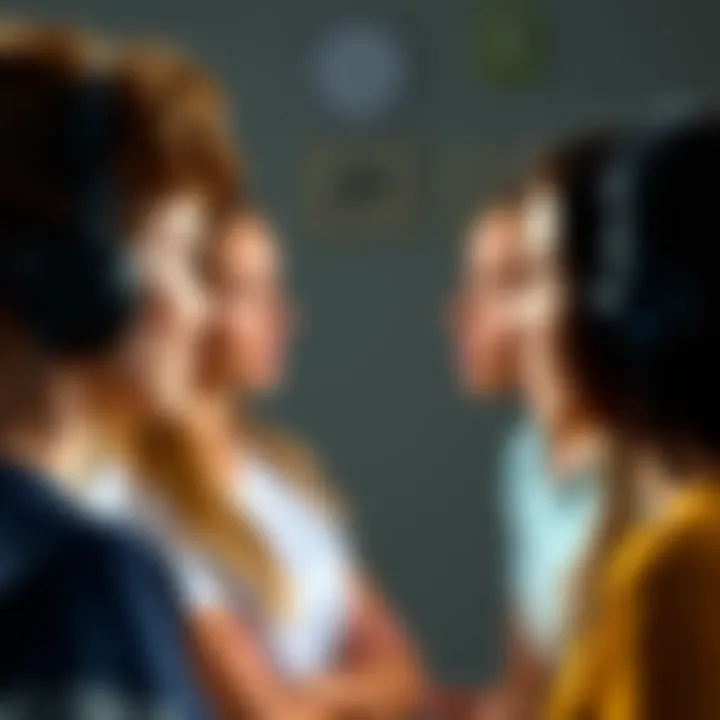 An auditory training session illustrating sound differentiation techniques.