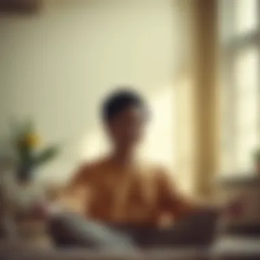 A person practicing mindfulness to enhance focus during conversations.