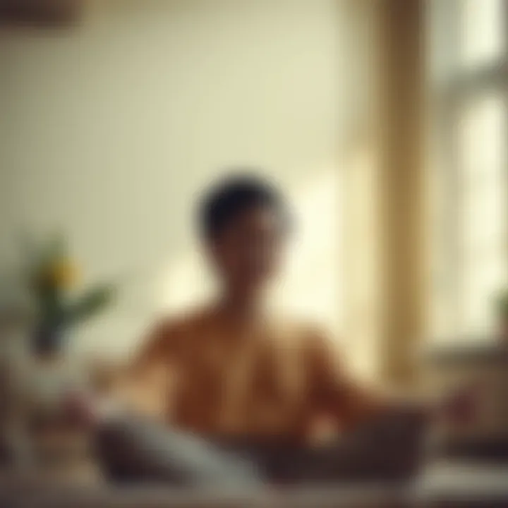 A person practicing mindfulness to enhance focus during conversations.