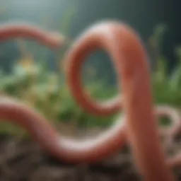 Illustration depicting the life cycle of roundworms