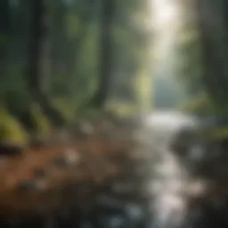 A serene landscape promoting tranquility and mental clarity