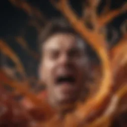 Abstract art representing inner turmoil and anger
