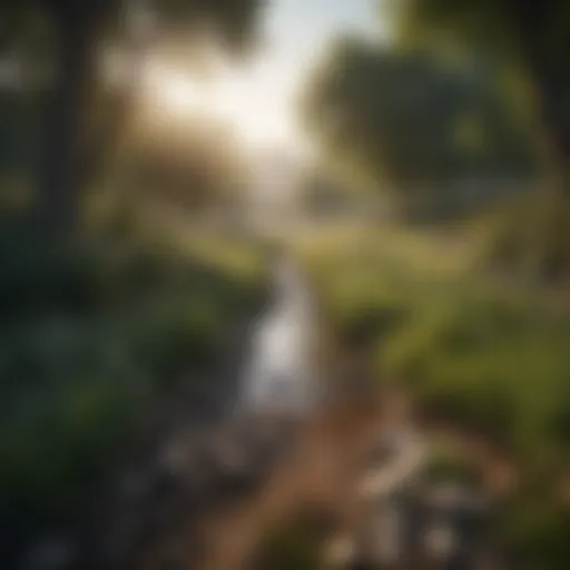 A serene landscape depicting tranquility and calmness.