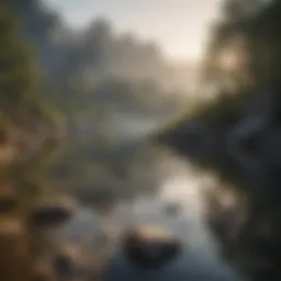 Meditative landscape promoting tranquility