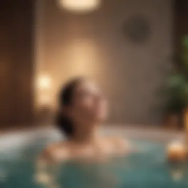 Person engaging in a relaxing spa session