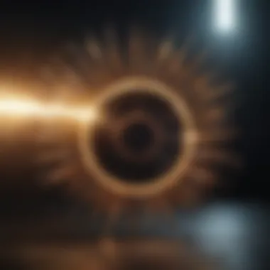 Digital Transformation Light Burst Abstract concept of digital transformation symbolized by a dynamic light burst