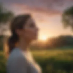 A serene landscape with a rising sun symbolizing new beginnings