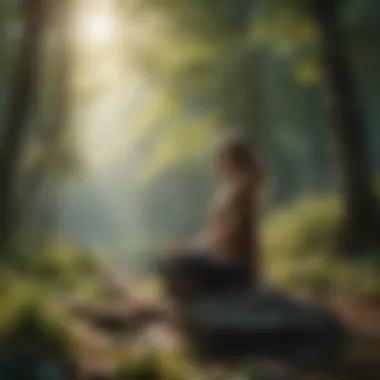 Mindfulness in Nature A mindful individual engaged in meditation amidst nature