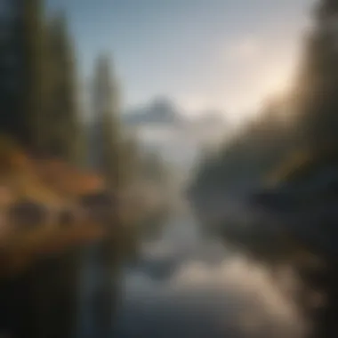 Mindfulness and Reflection A serene landscape symbolizing mindfulness and reflection